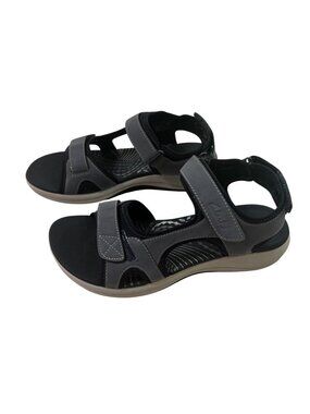 Clarks Mira Bay Shoes Womens 8 Wide Denim Blue Cloudsteppers Sandals Comfort
